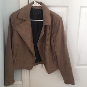 Jcrew faux suede moto jacket